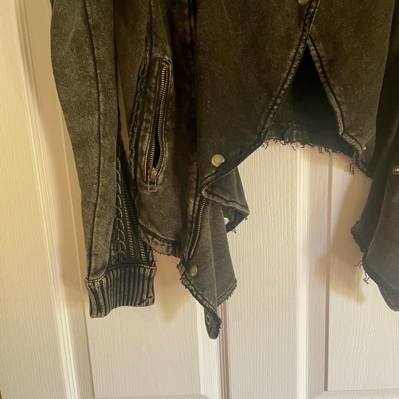 Black FP Distressed Women's Jacket M - Picture 2 of 8
